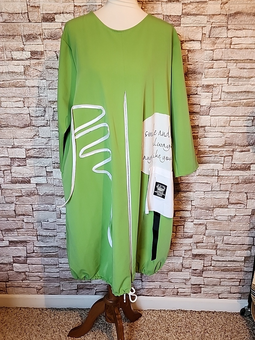 Lux Luna New Collection Asymmetrical Green Dress Tunic